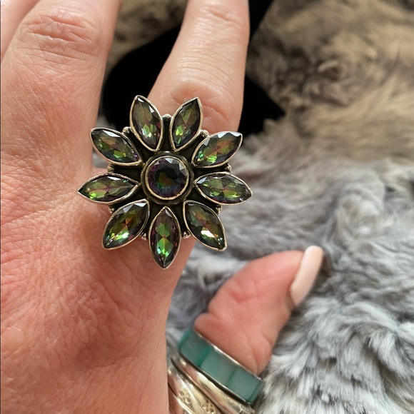 Mystic topaz flowering Sterling - Picture 4 of 7